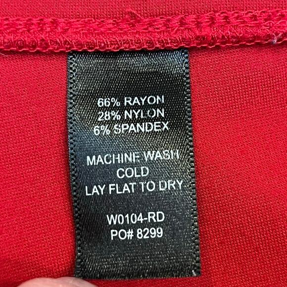 Betabrand Women's Size XL Petite Red Flare Pull On Knit Pants Casual Comfort - Picture 4 of 7